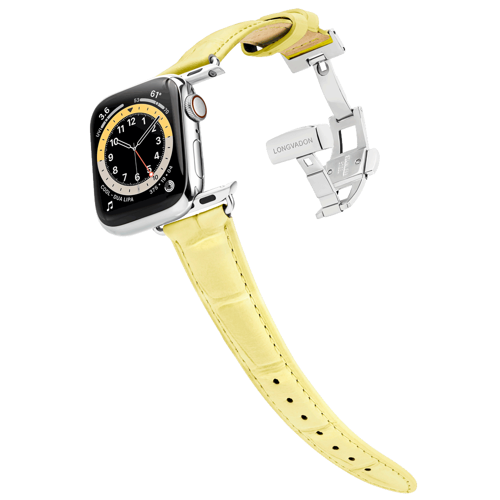 Damen Caiman Zitrone mit Silber