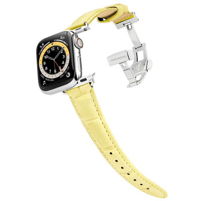 Damen Caiman Zitrone mit Silber
