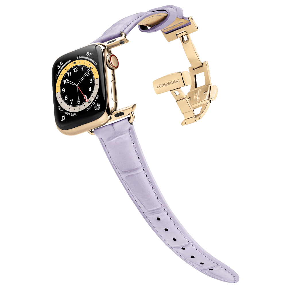 Damen Caiman Lila mit Gold