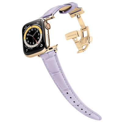 Damen Caiman Lila mit Gold