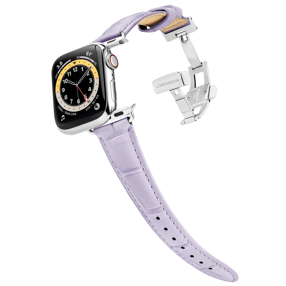 Damen Caiman Lila mit Silber