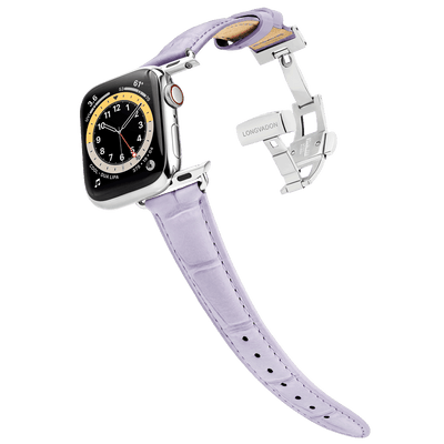 Damen Caiman Lila mit Silber