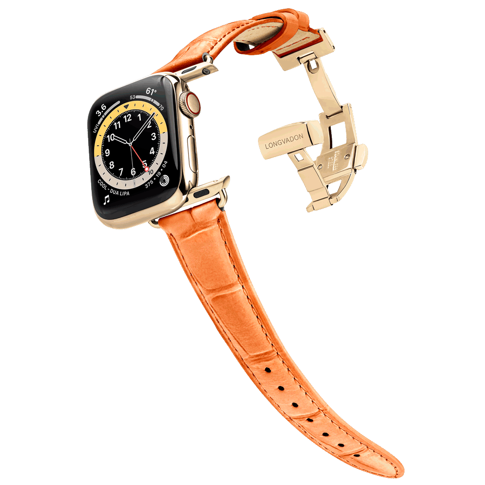 Damen Caiman Pfirsich mit Gold
