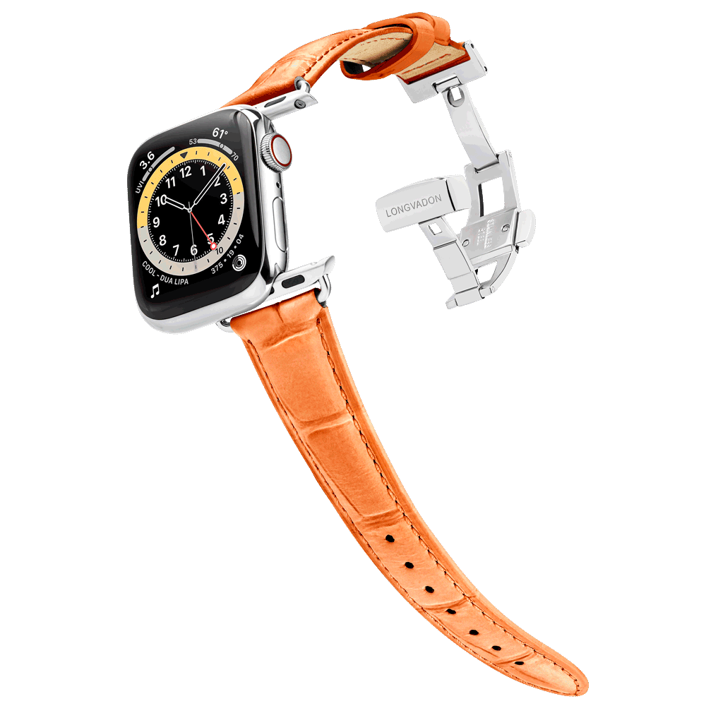 Damen Caiman Pfirsich mit Silber