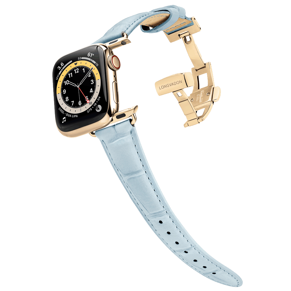 Damen Caiman Himmelblau mit Gold