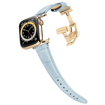 Damen Caiman Himmelblau mit Gold