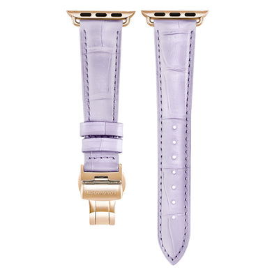 Damen Caiman Lila mit Gold