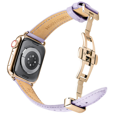 Damen Caiman Lila mit Gold