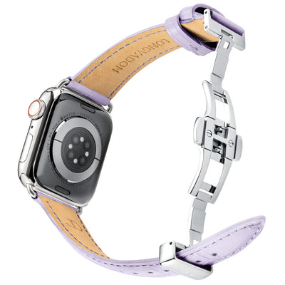 Damen Caiman Lila mit Silber