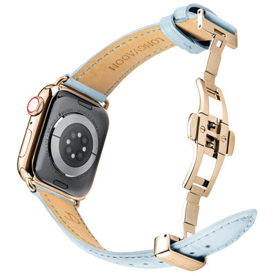 Damen Caiman Himmelblau mit Gold