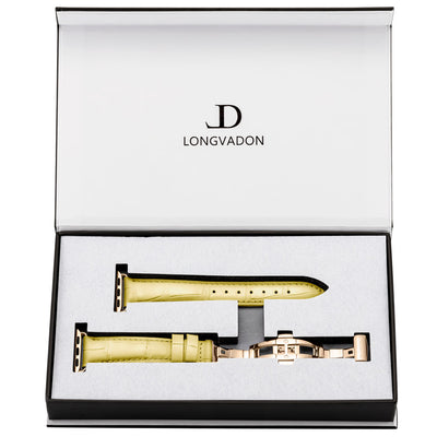 Damen Caiman Zitrone mit Gold