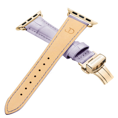 Damen Caiman Lila mit Gold