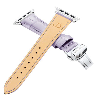 Damen Caiman Lila mit Silber