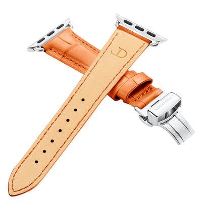 Damen Caiman Pfirsich mit Silber