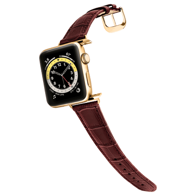 Damen Caiman Lite Mahagoni-Braun mit Gold