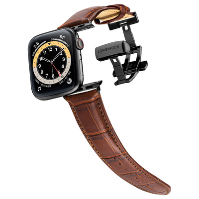 Herren Caiman-Serie Uhrenbänder (Schwarz) ⌚