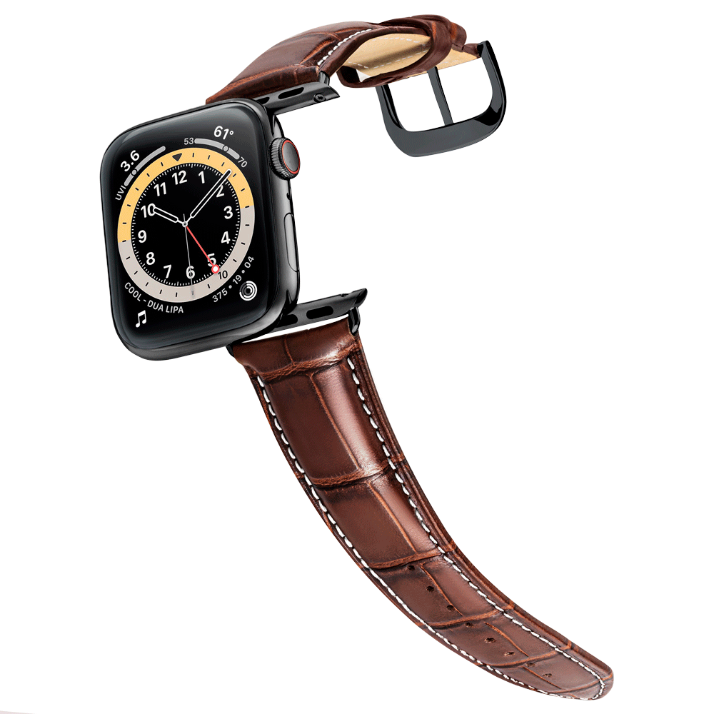 Herren Caiman Lite Mahagoni-Braun mit Schwarz / Kontrastnaht