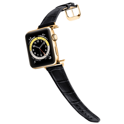 Damen Caiman Lite Mitternachtsschwarz mit Gold