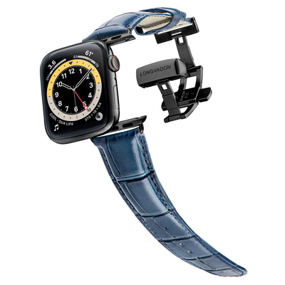 Herren Caiman-Serie Uhrenbänder (Schwarz) ⌚