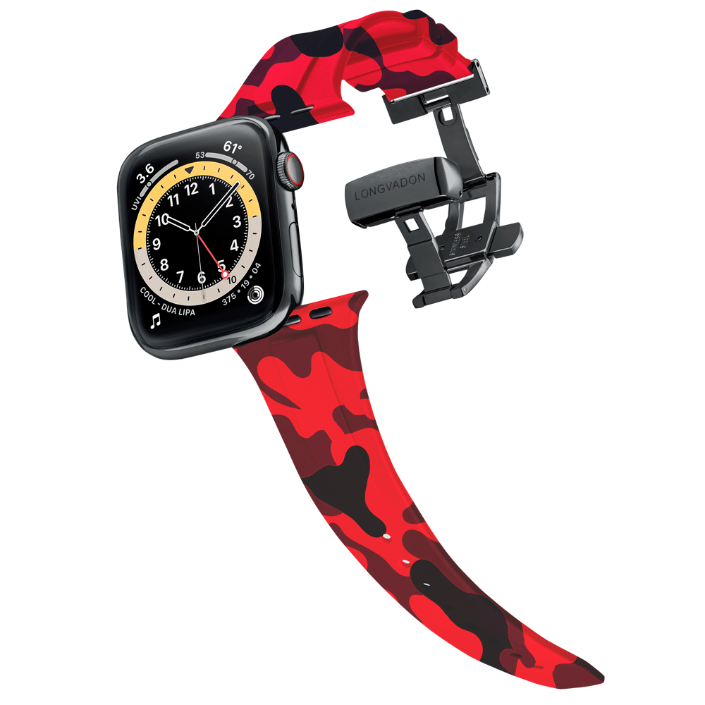 Herren Vulkan Rote Camouflage mit Schwarz