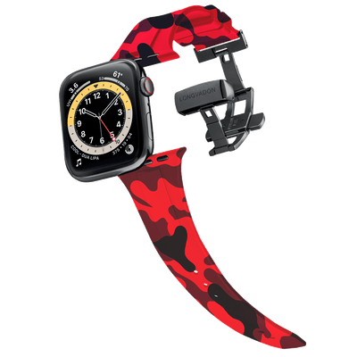 Herren Vulkan Rote Camouflage mit Schwarz