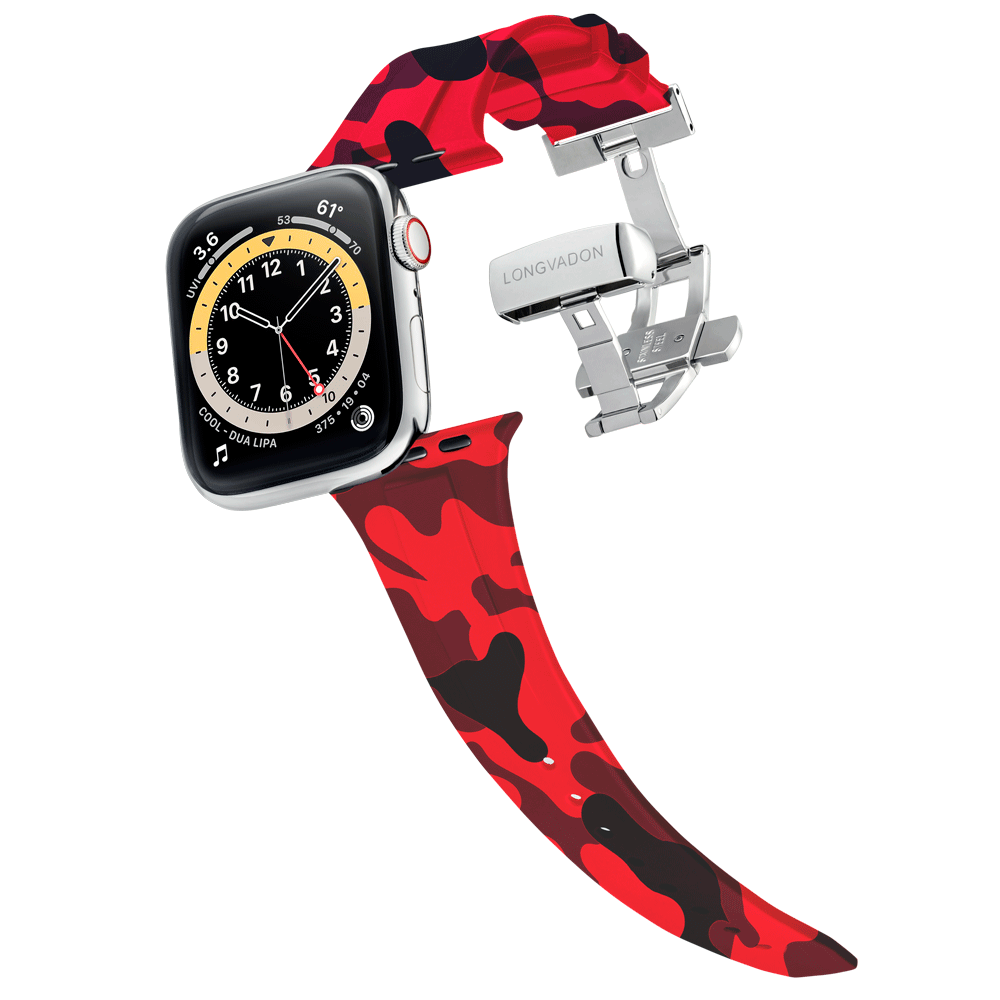 Herren Vulkan Rote Camouflage mit Silber