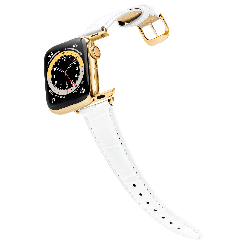 Damen Caiman Lite Schneeweiß mit Gold