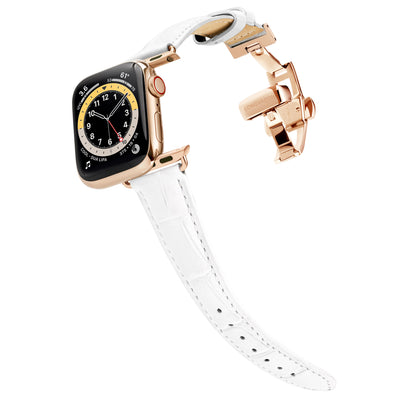 Damen Caiman-Serie Uhrenbänder (Roségold) ⌚
