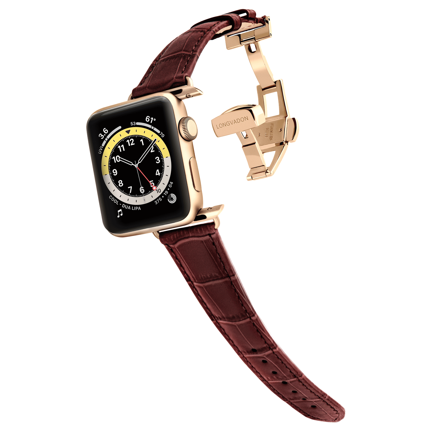 Damen Caiman Mahagoni-Braun mit Gold