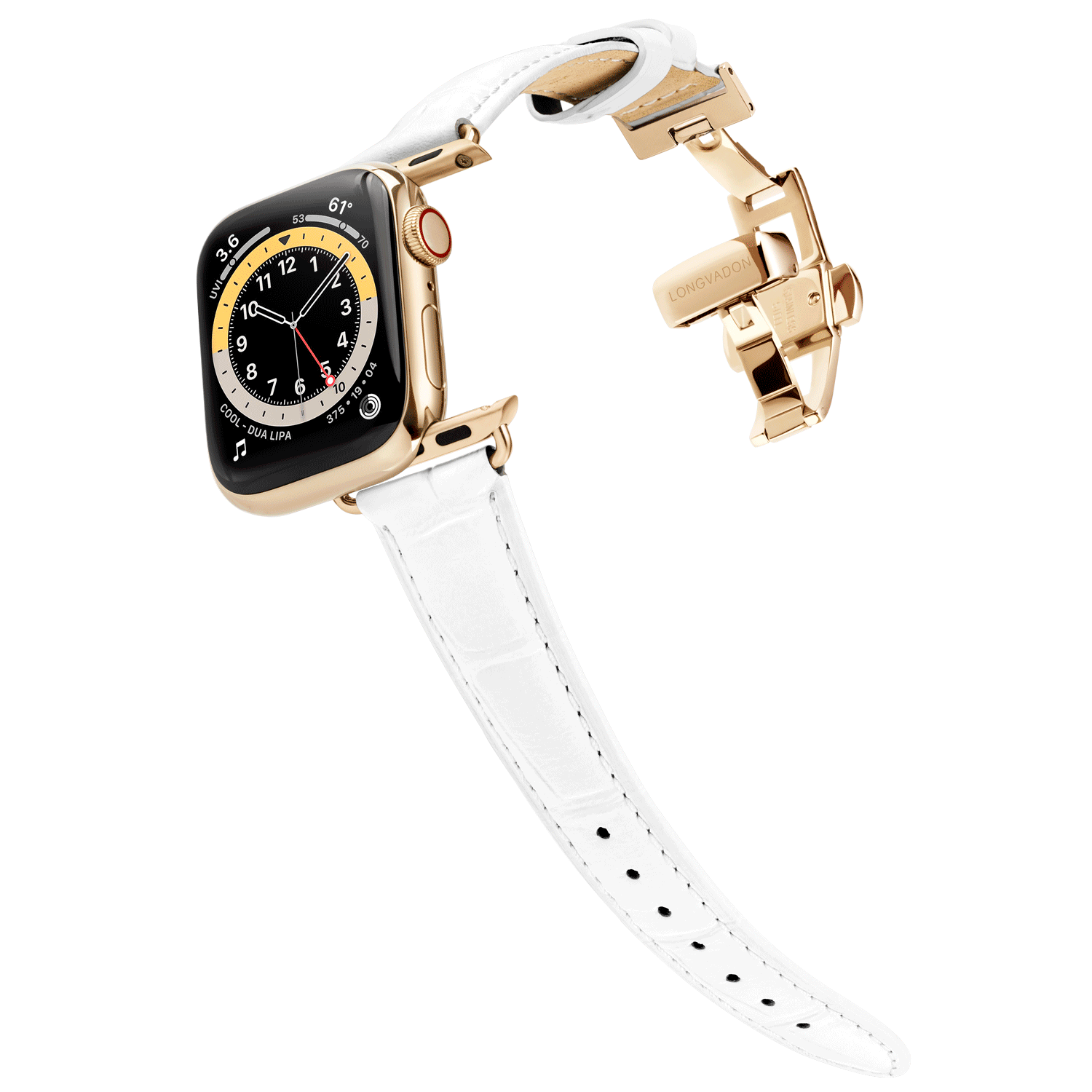 Damen Caiman Schneeweiß mit Gold