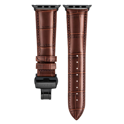Herren Caiman Mahagonibraun mit Schwarz