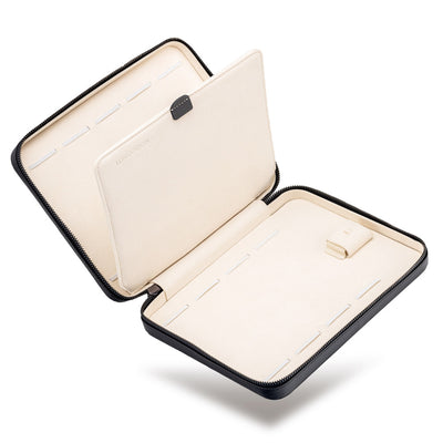 Mitternachtsschwarzes Nappaleder Reise-Etui