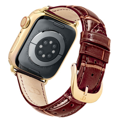 Damen Caiman Lite Mahagoni-Braun mit Gold