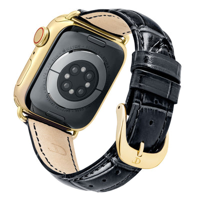 Damen Caiman Lite Mitternachtsschwarz mit Gold
