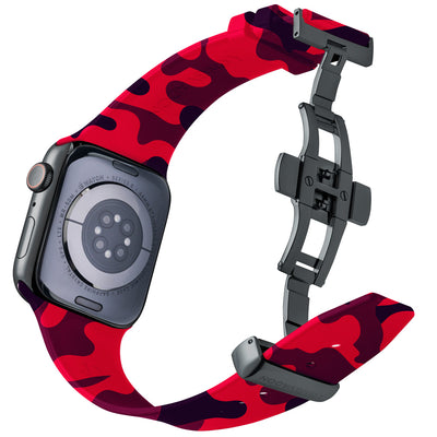 Herren Vulkan Rote Camouflage mit Schwarz