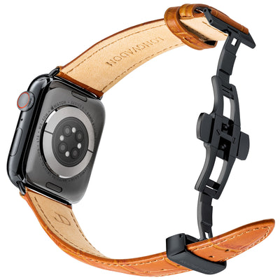 Herren Caiman Matt-Whiskey-Braun mit Schwarz