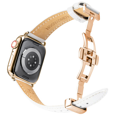 Damen Caiman Matt-Schneeweiß mit Roségold