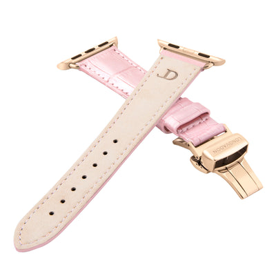 Damen Caiman Hochglanz-Rosa mit Gold