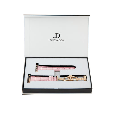 Damen Caiman Hochglanz-Rosa mit Gold