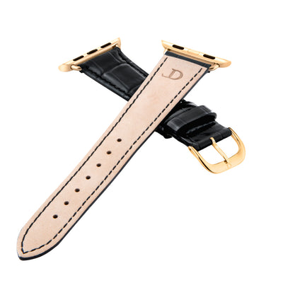 Damen Caiman Lite Mitternachtsschwarz mit Gold