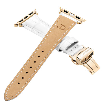 Damen Caiman Schneeweiß mit Gold