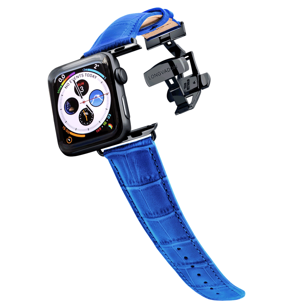 Herren Caiman Mediterran-Blau mit Schwarz