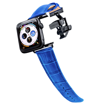 Herren Caiman Mediterran-Blau mit Schwarz