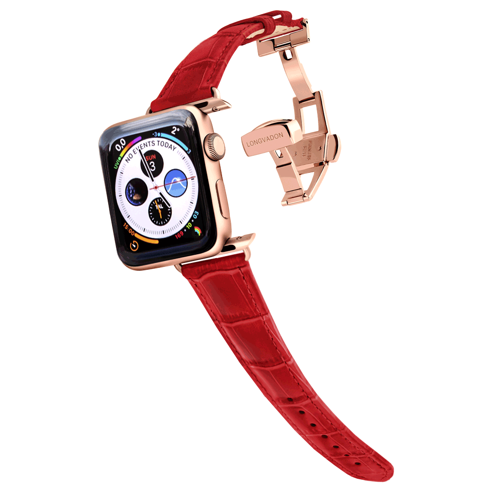 Damen Caiman Purpurrot mit Roségold