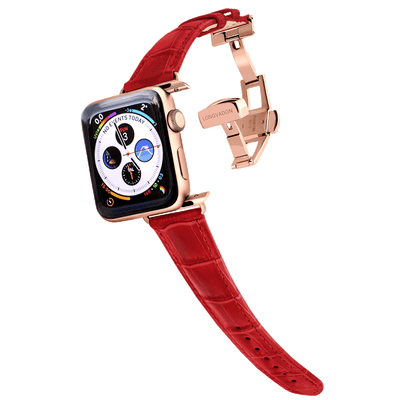 Damen Caiman Purpurrot mit Roségold