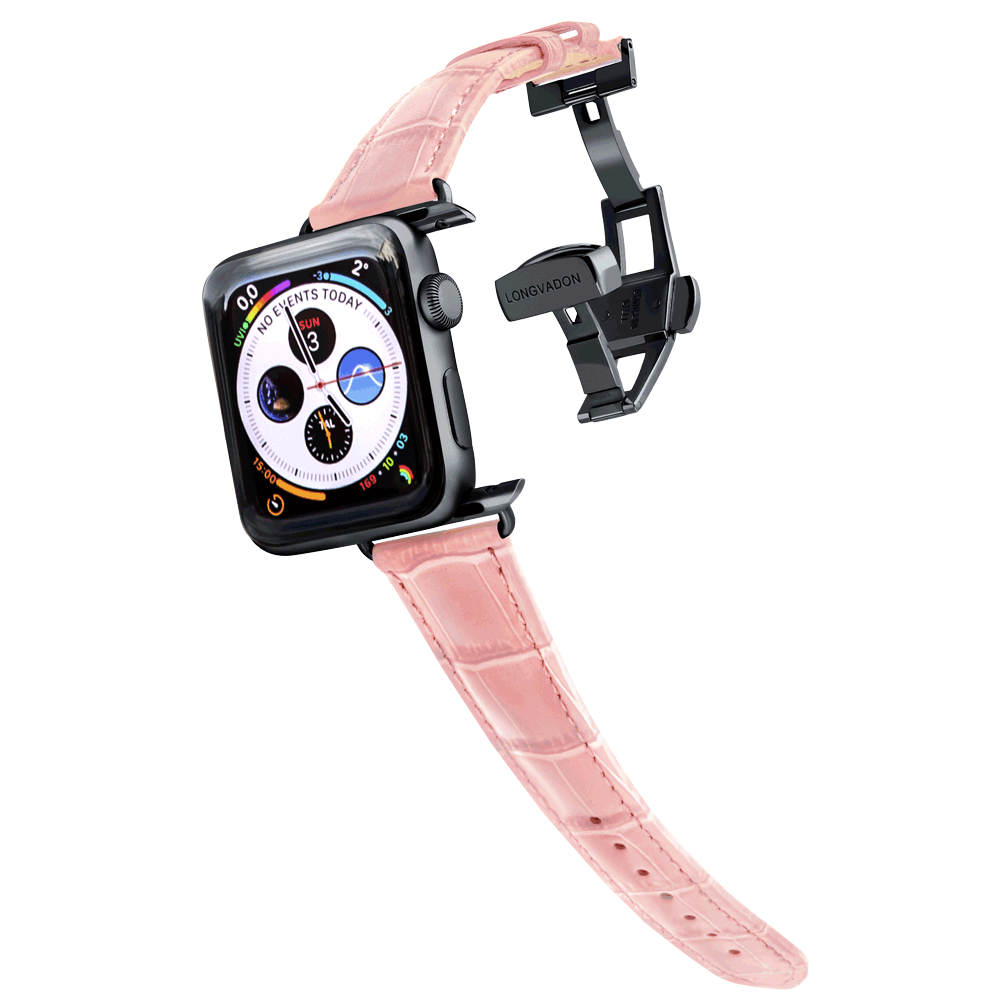 Damen Caiman Hochglanz-Rosa mit Schwarz
