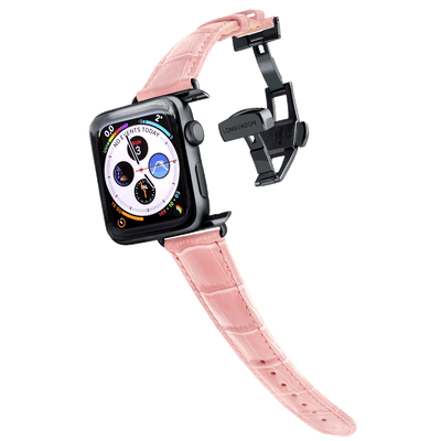 Damen Caiman Hochglanz-Rosa mit Schwarz