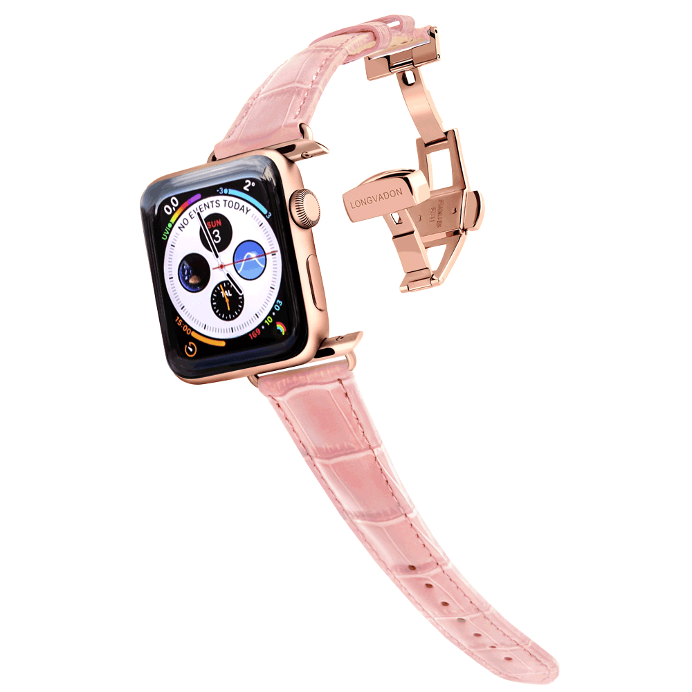 Damen Caiman Hochglanz-Rosa mit Roségold
