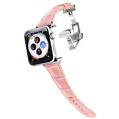 Damen Caiman Hochglanz-Rosa mit Silber