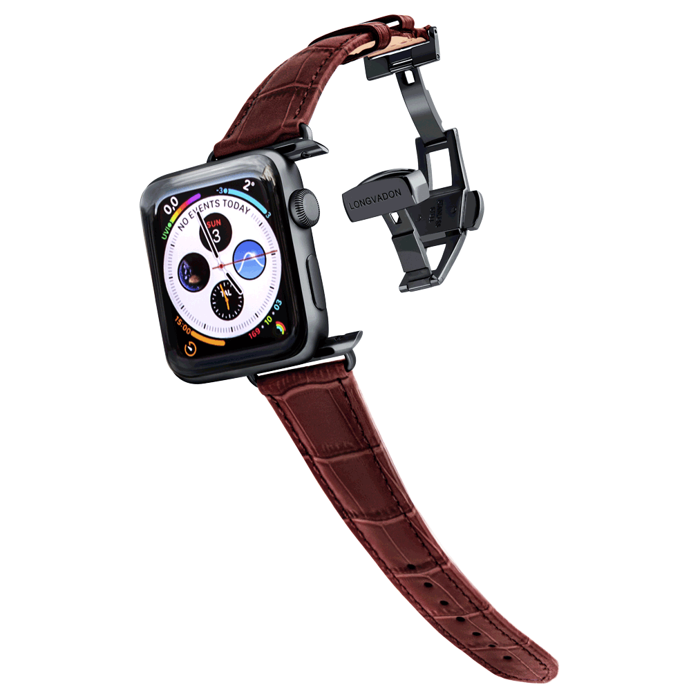 Damen Caiman Mahagoni-Braun mit Schwarz